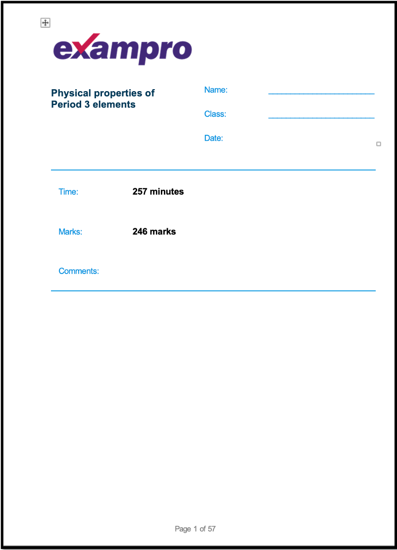 EXAM PRO QUESTIONS - AQA A-LEVEL CHEMISTRY
