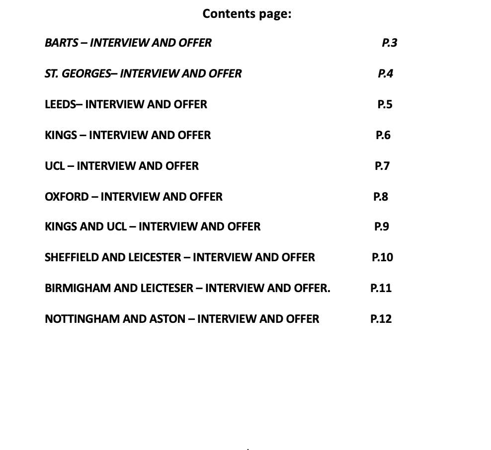 10 OFFER RECEIVED - MEDICINE PERSONAL STATEMENTS