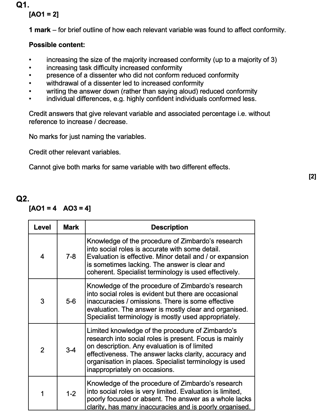 EXAM PRO QUESTION BANK: AQA A-LEVEL PSYCHOLOGY