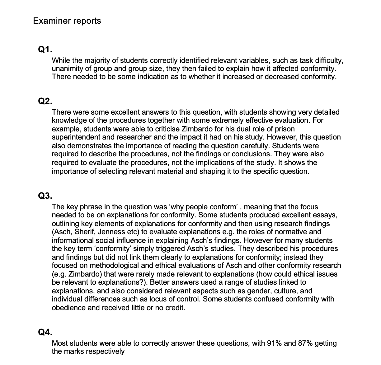 EXAM PRO QUESTION BANK: AQA A-LEVEL PSYCHOLOGY