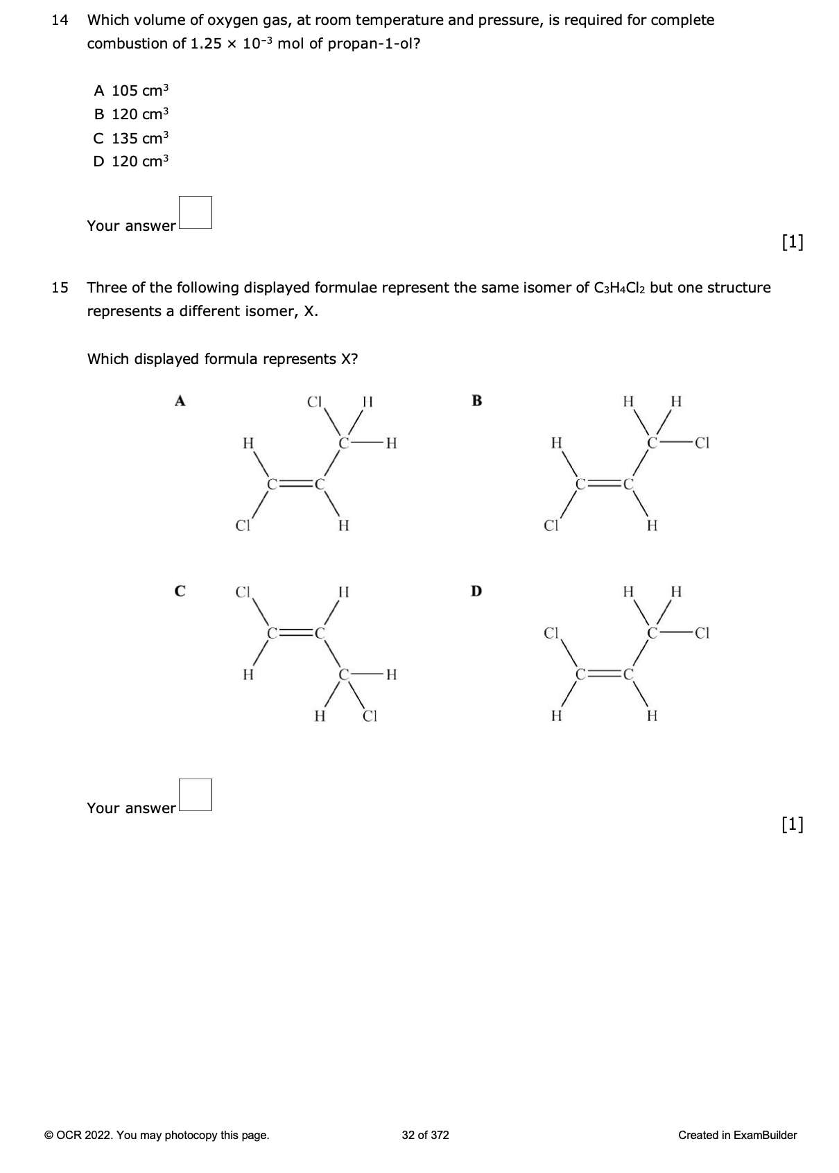 EXAM-PRO QUESTION BANK - OCR A-LEVEL CHEMISTRY