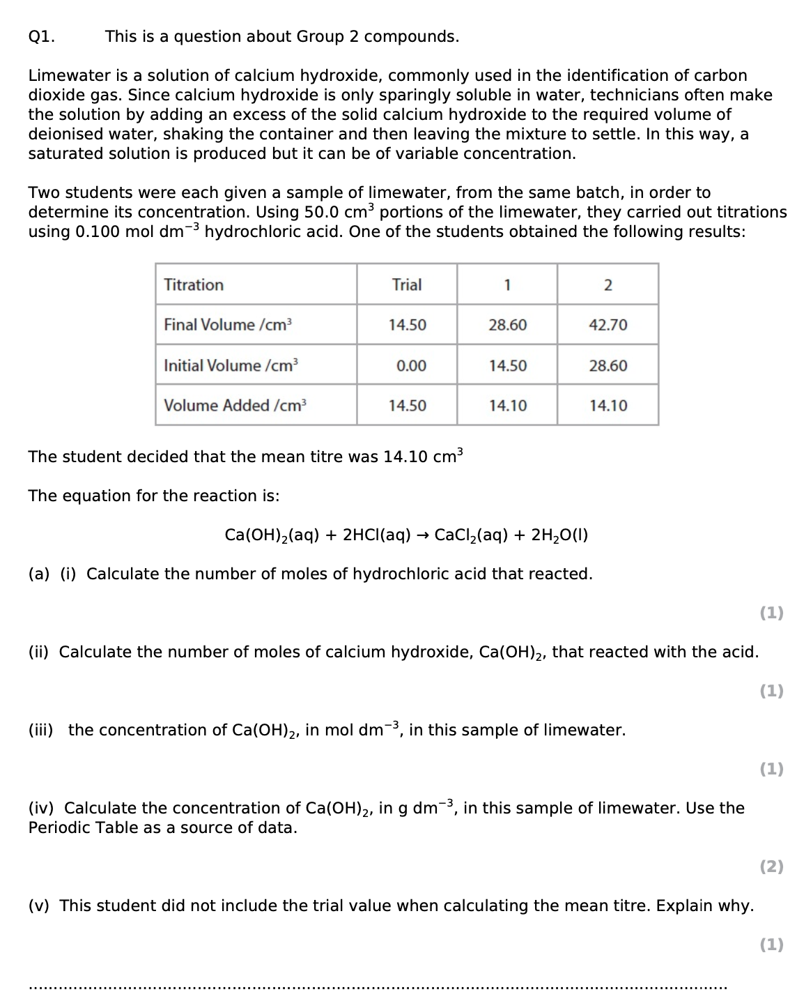 EXAM PRO QUESTIONS - EDEXCEL A-LEVEL CHEMISTRY