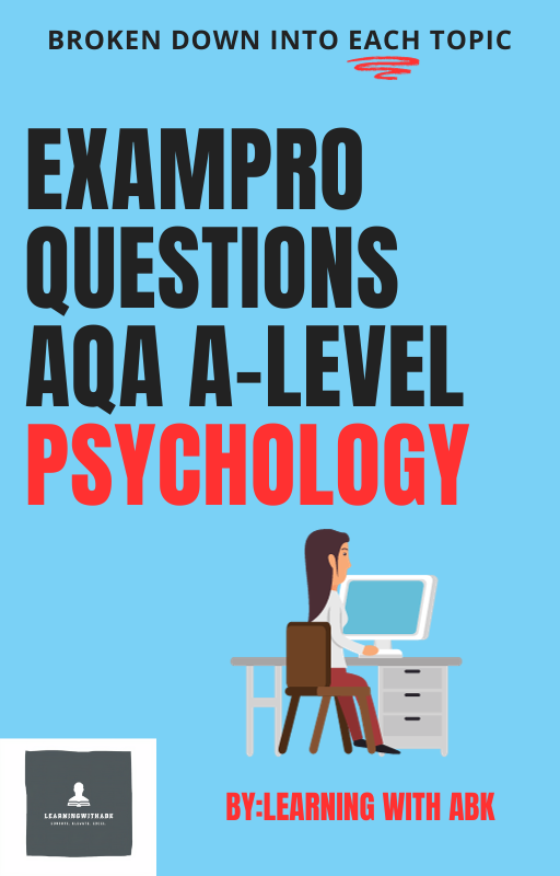 EXAM PRO QUESTION BANK: AQA A-LEVEL PSYCHOLOGY + 2024 Exam papers