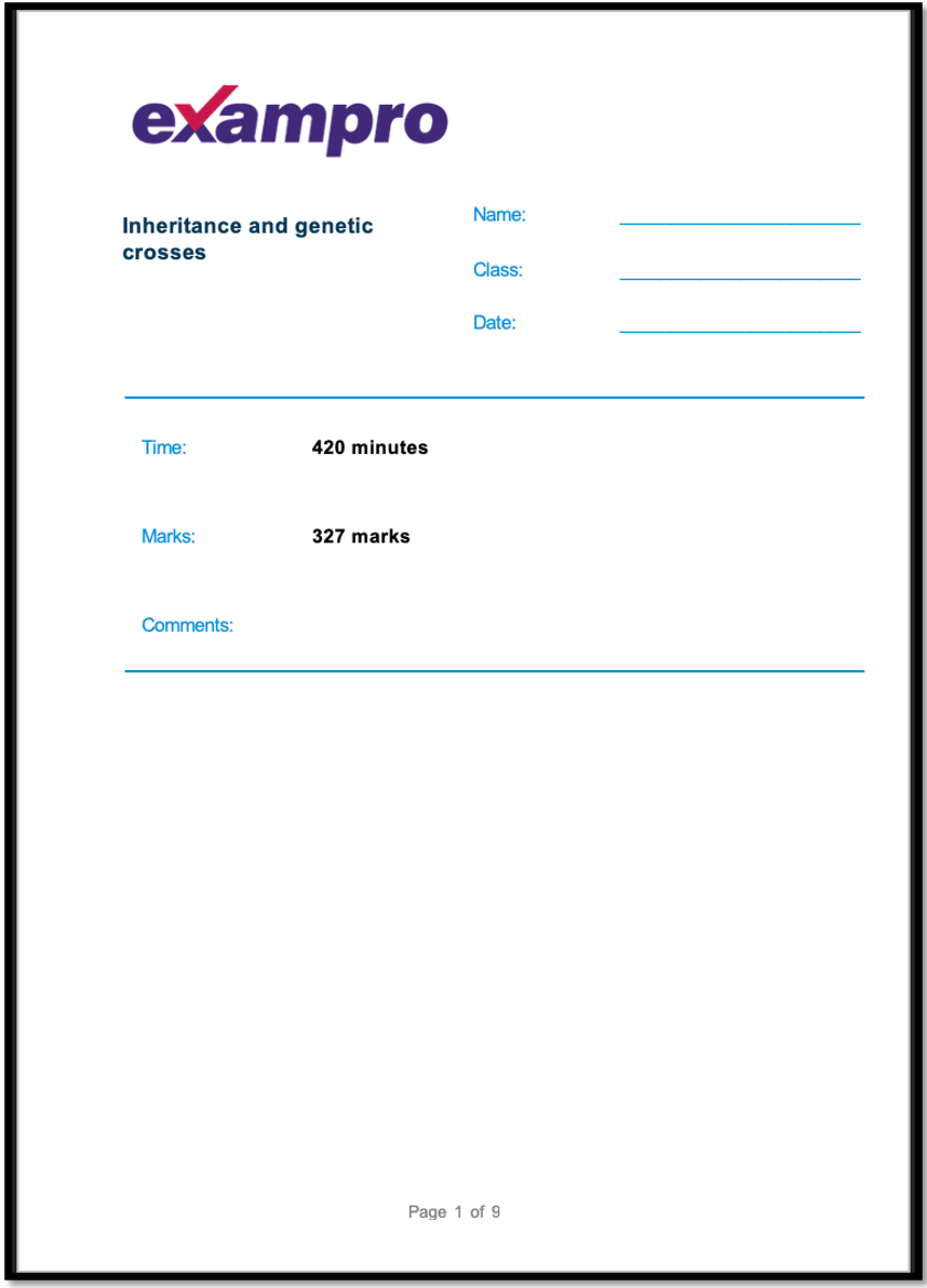 EXAM-PRO QUESTIONS - AQA A-LEVEL BIOLOGY