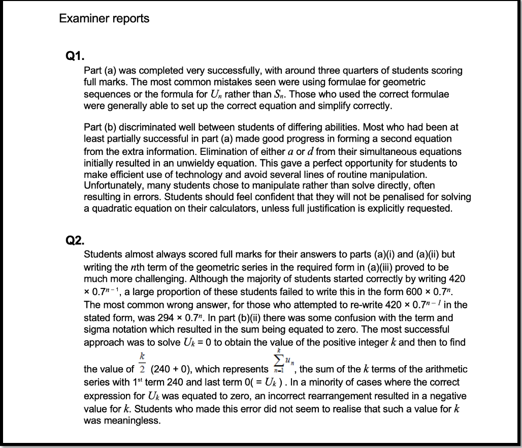 EXAM-PRO QUESTIONS - AQA A-LEVEL MATHS