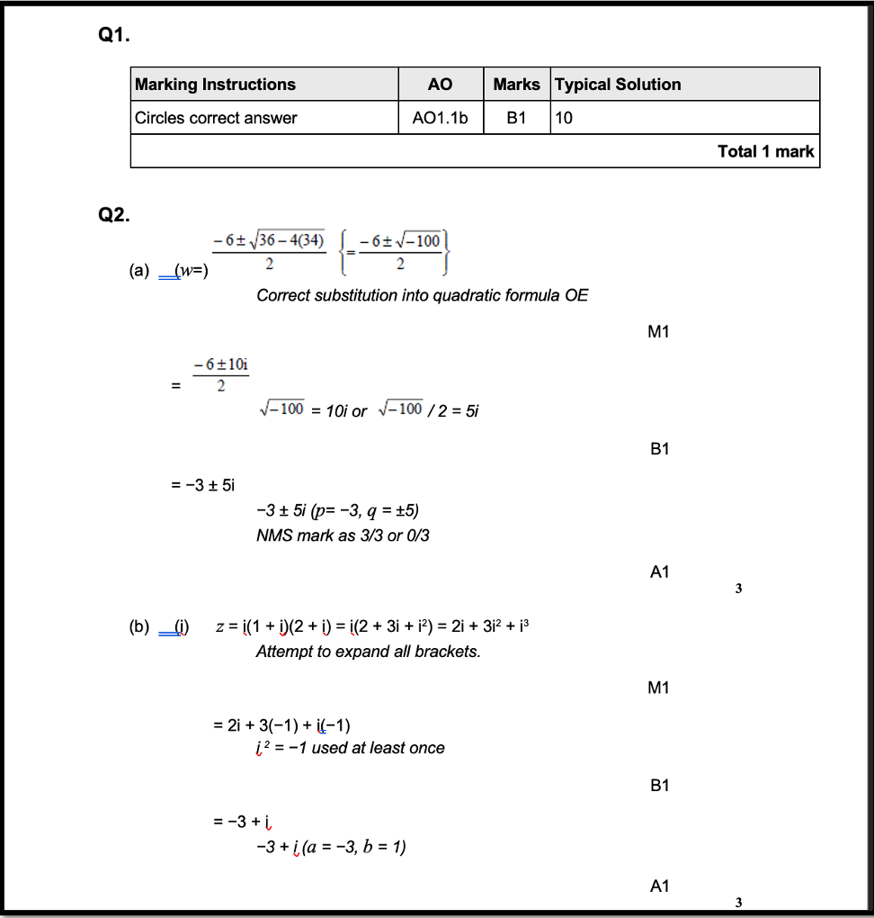 EXAM-PRO QUESTIONS - AQA A-LEVEL FURTHER MATHS