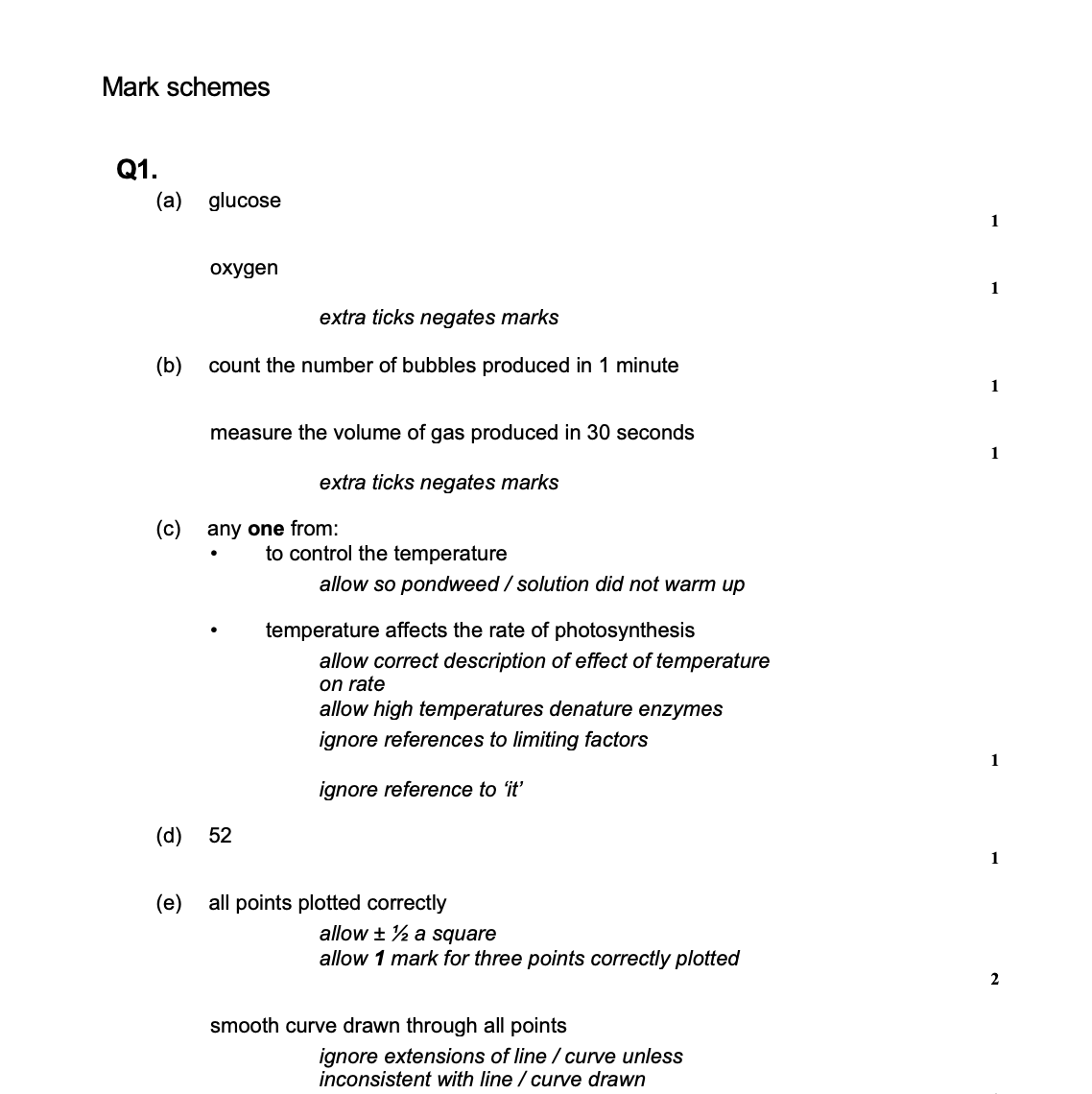 EXAMPRO QUESTIONS - GCSE COMBINED SCIENCE