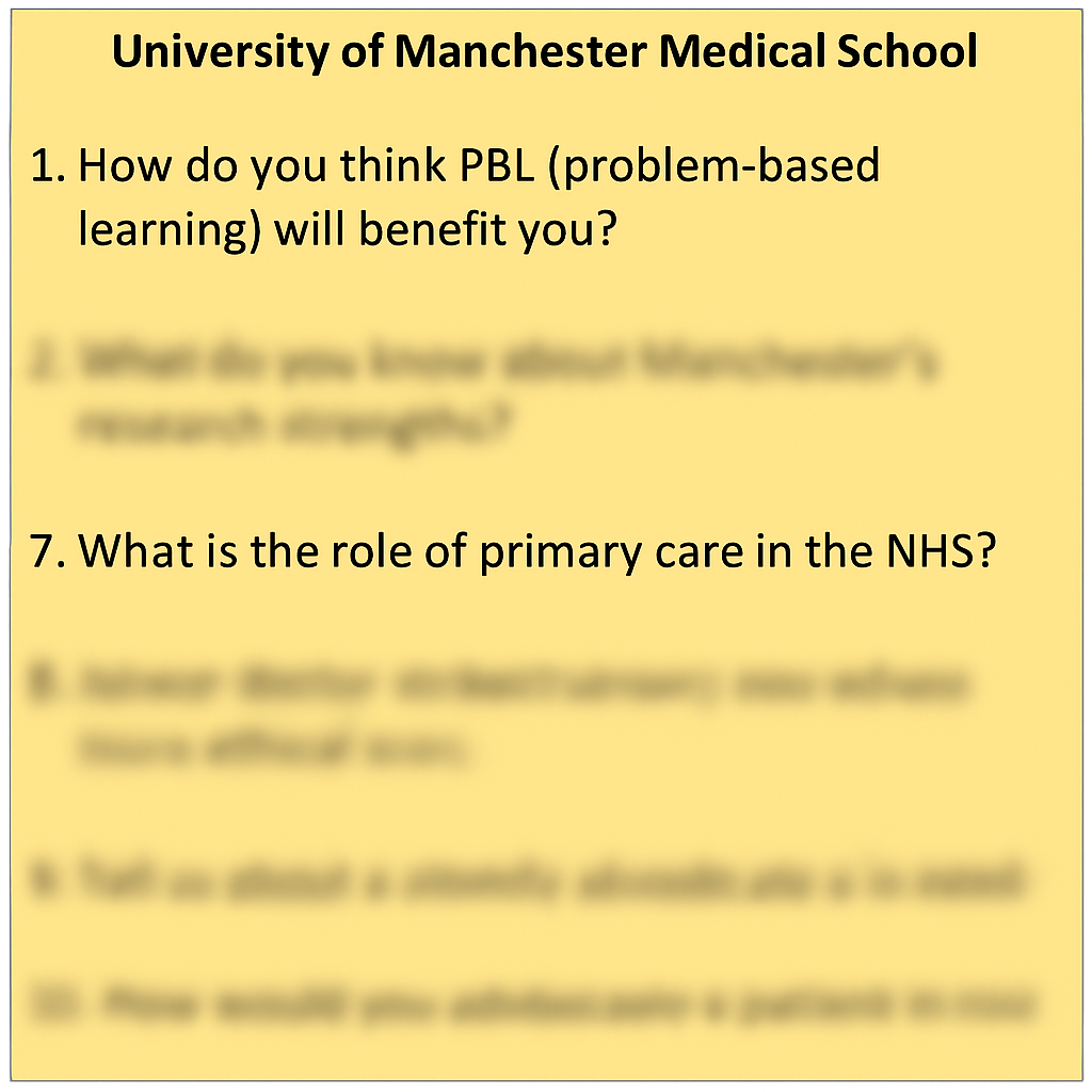 The Medical School Interview Masterbook - REAL Past Questions
